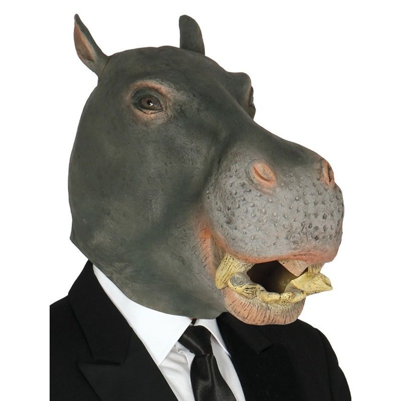 Authentic hippopotamus head full mask