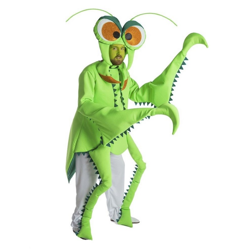 Crazy praying mantis overalls