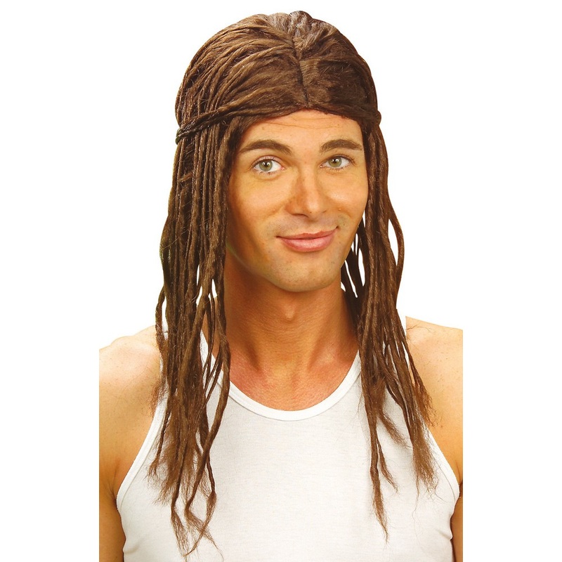 Dreadlock Rastafarian wig in brown