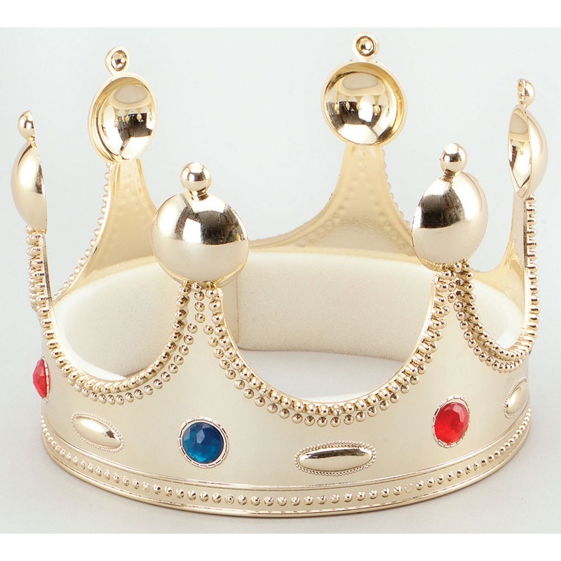 Golden royal crown with gemstones