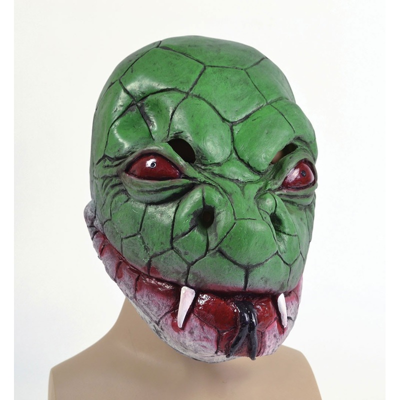 Green snakes full head mask