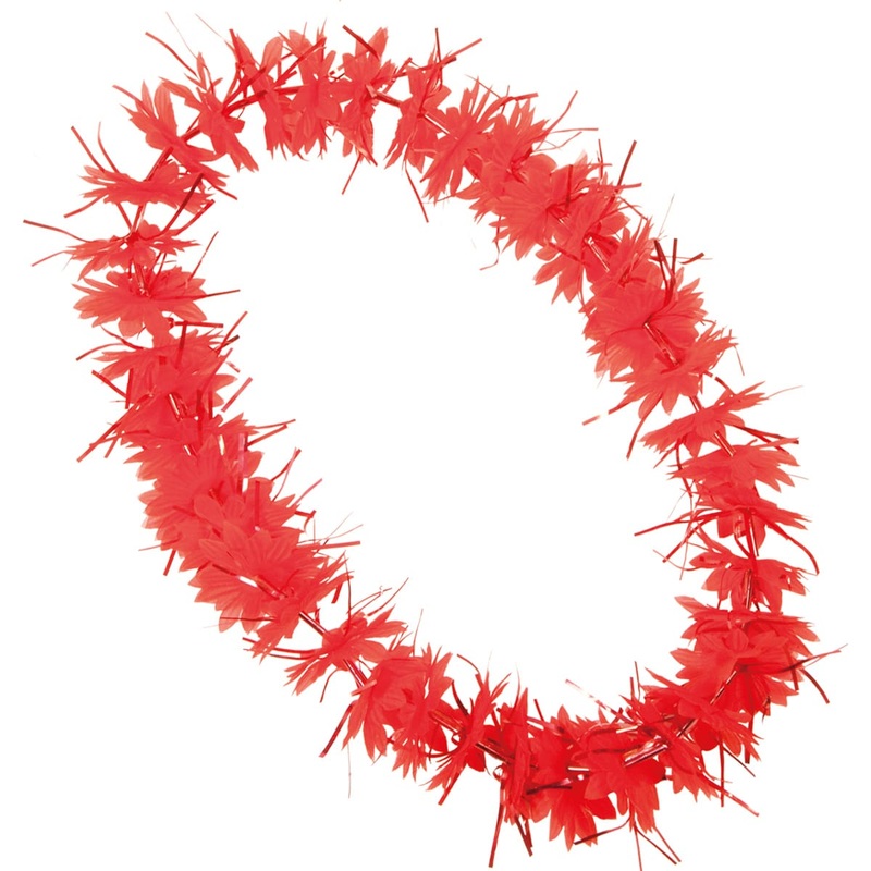 Hawaiian necklace funny tinsel red