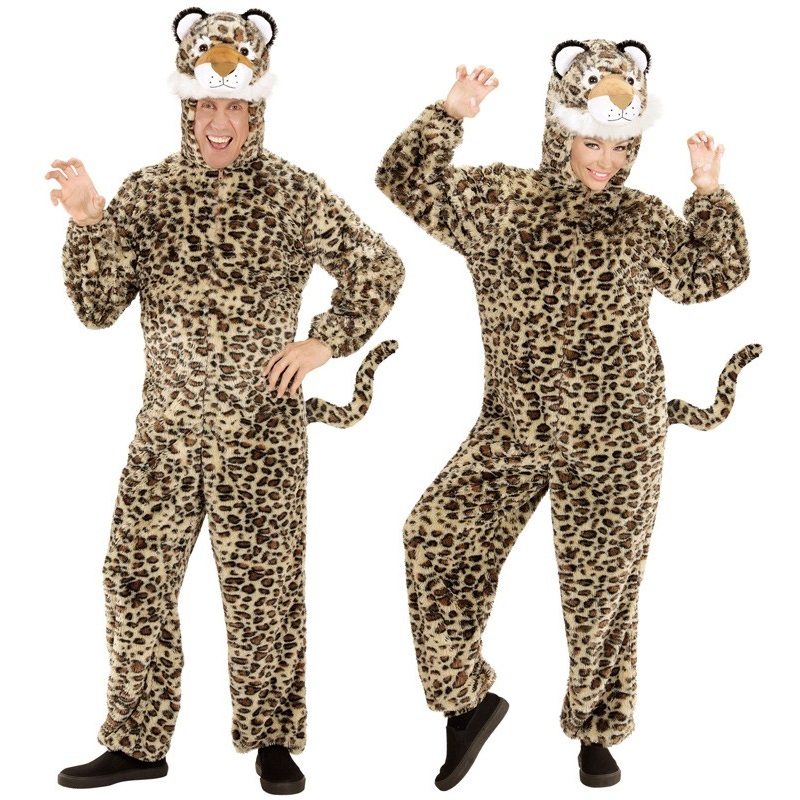 Leopard costume made of plush unisex