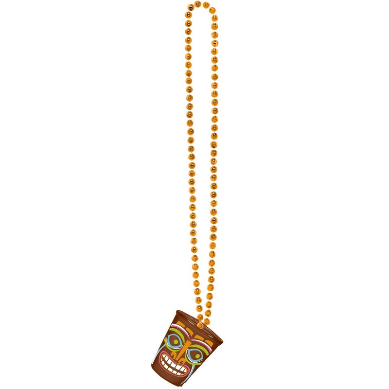 Welcome To Hawaii Shot Glass Chain Tiki Mask