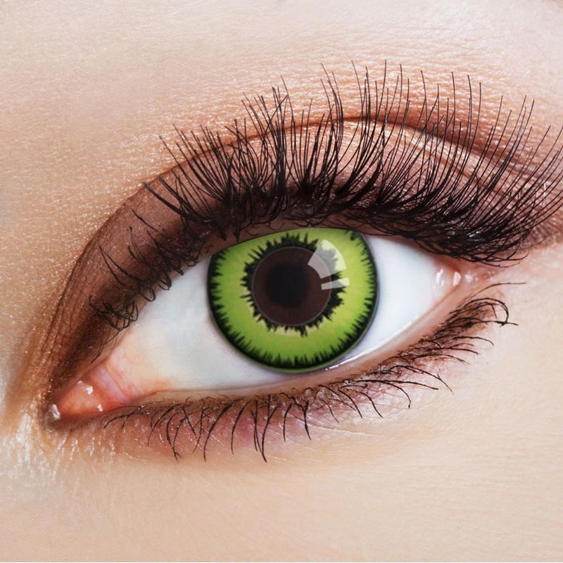 Annual contact lens Lawngreen