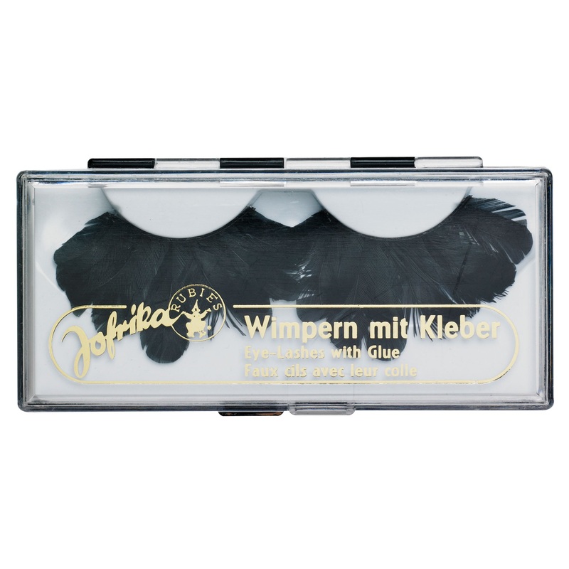 Black feather eyelashes
