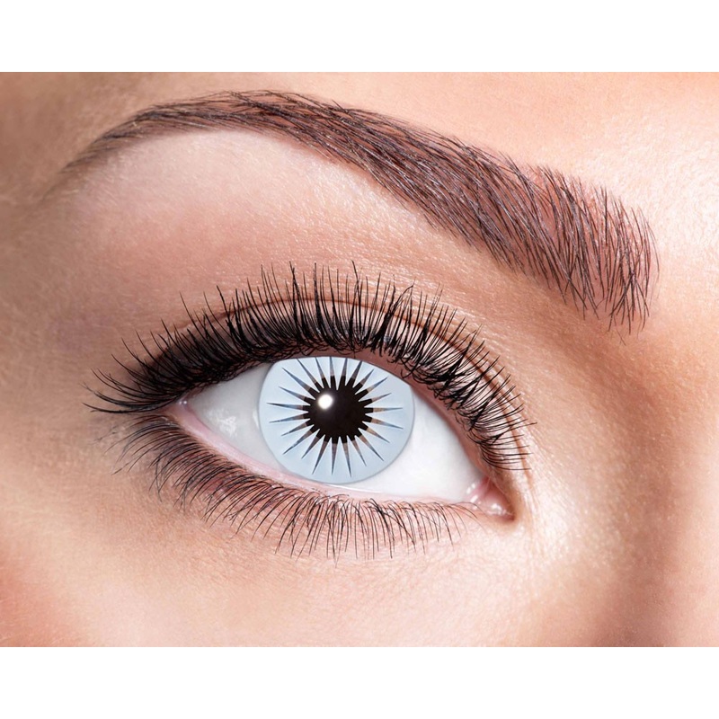 Black On White Star Annual Contact Lens