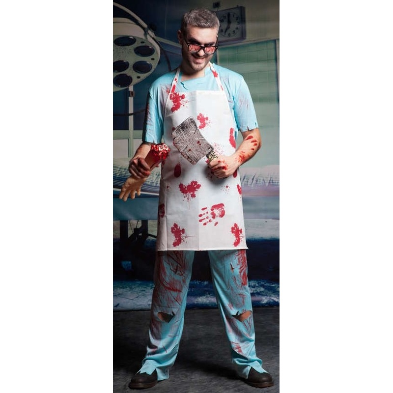 Bloody apron with handprint