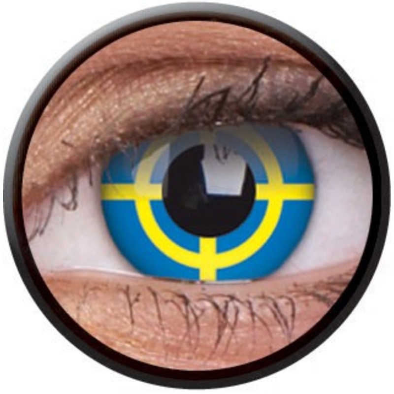 Blue visor contact lenses
