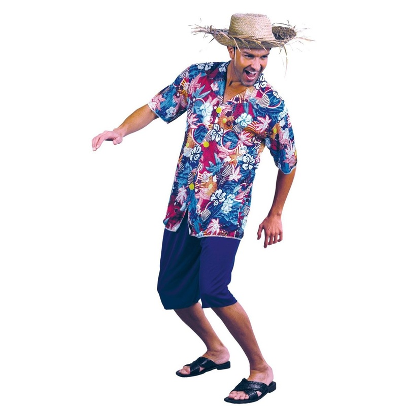 Colorful Hawaiian men's outfit