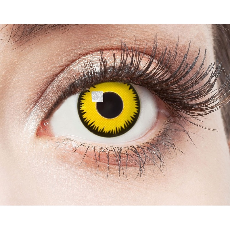 Contact lens vampire fever yellow