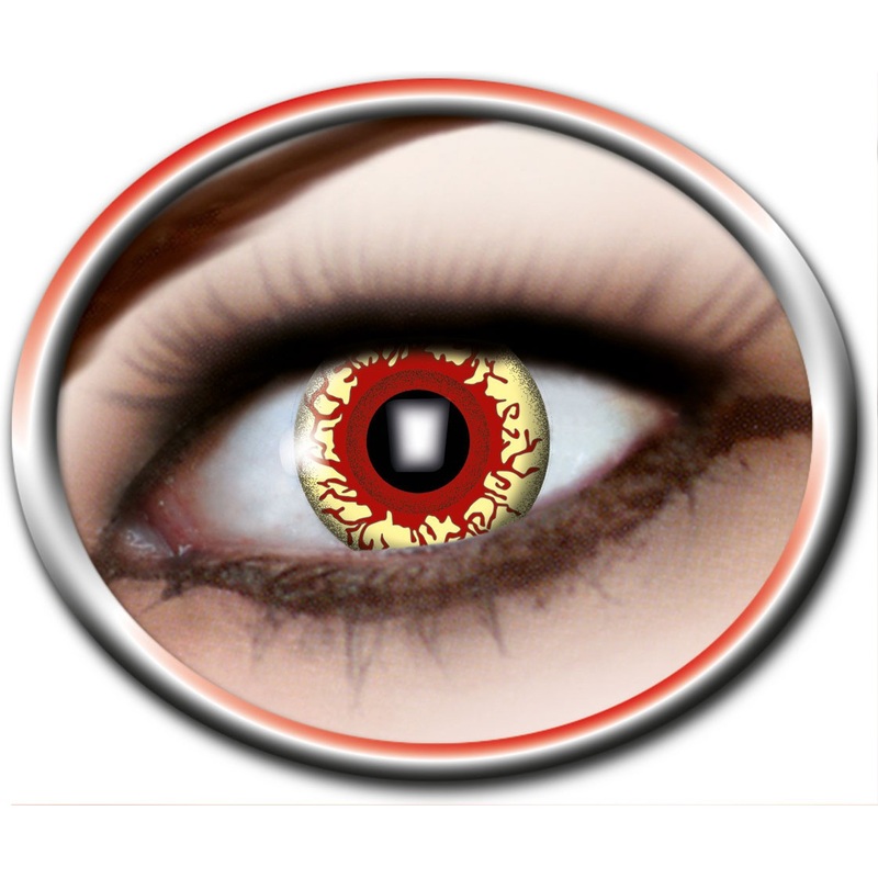 Fireball contact lenses