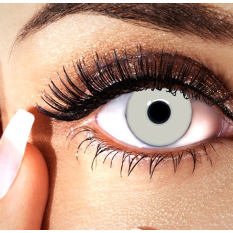 Gray annual contact lenses