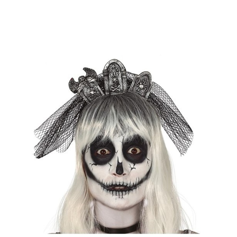 Halloween cemetery headband for women