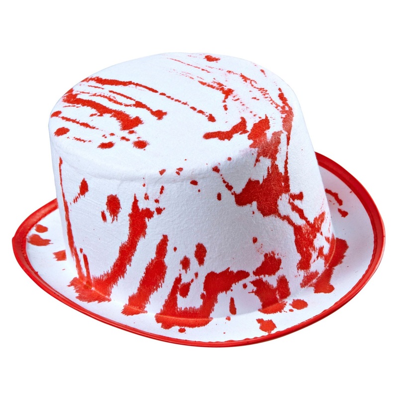 Hat with blood splatters