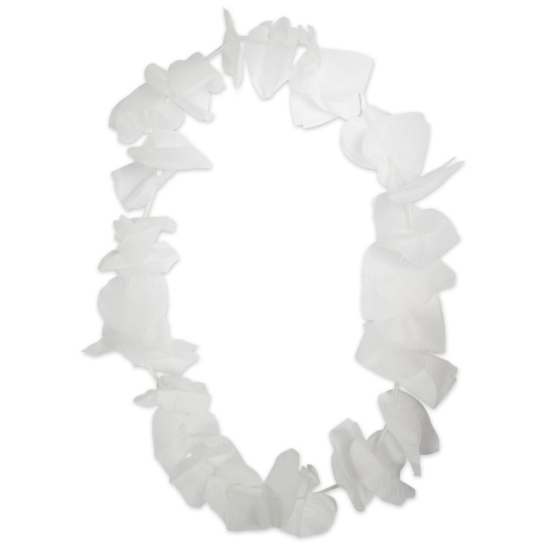 Hawaiian necklace with white hearts