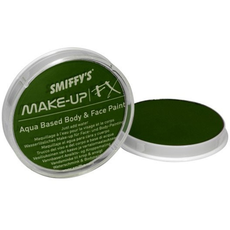 Make-up face and body dark green