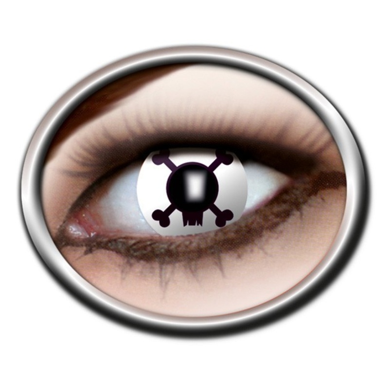 Pirate skull contact lenses