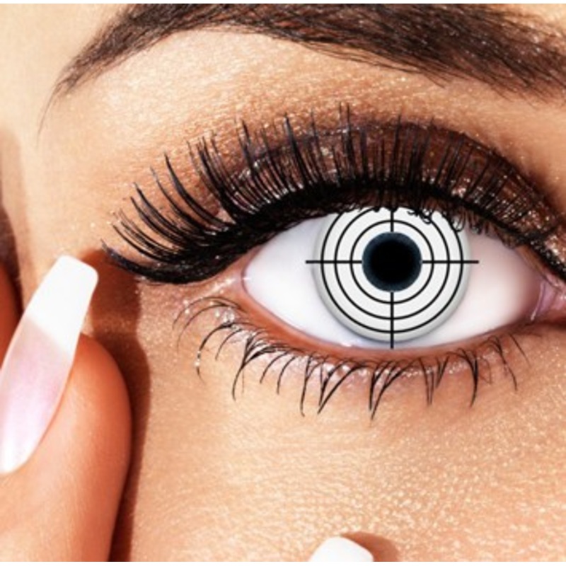 White target annual contact lenses