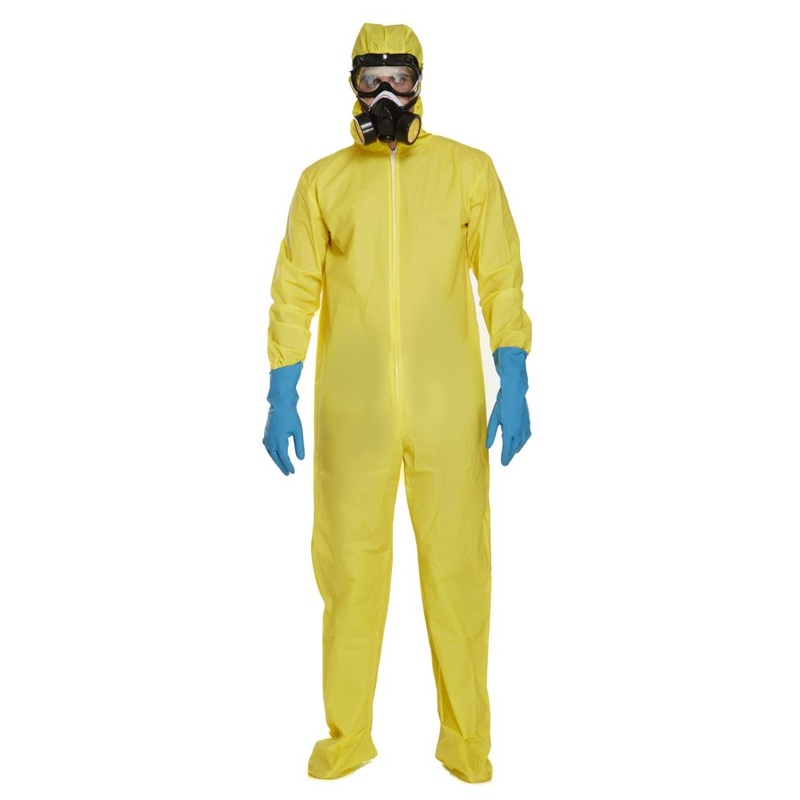 Yellow protective suit for adults One Size