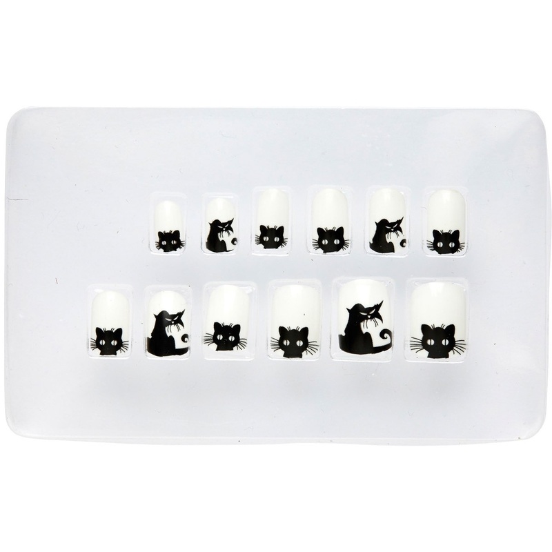 12 Cat Fingernails Black & White