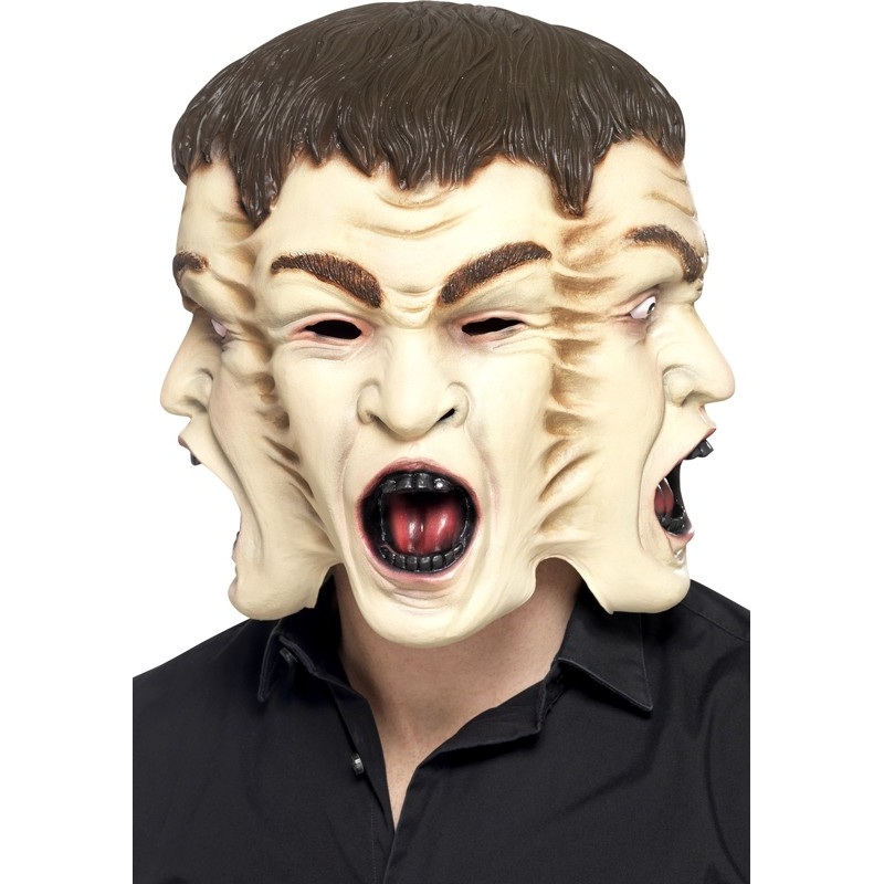 3 Screaming Faces Halloween mask