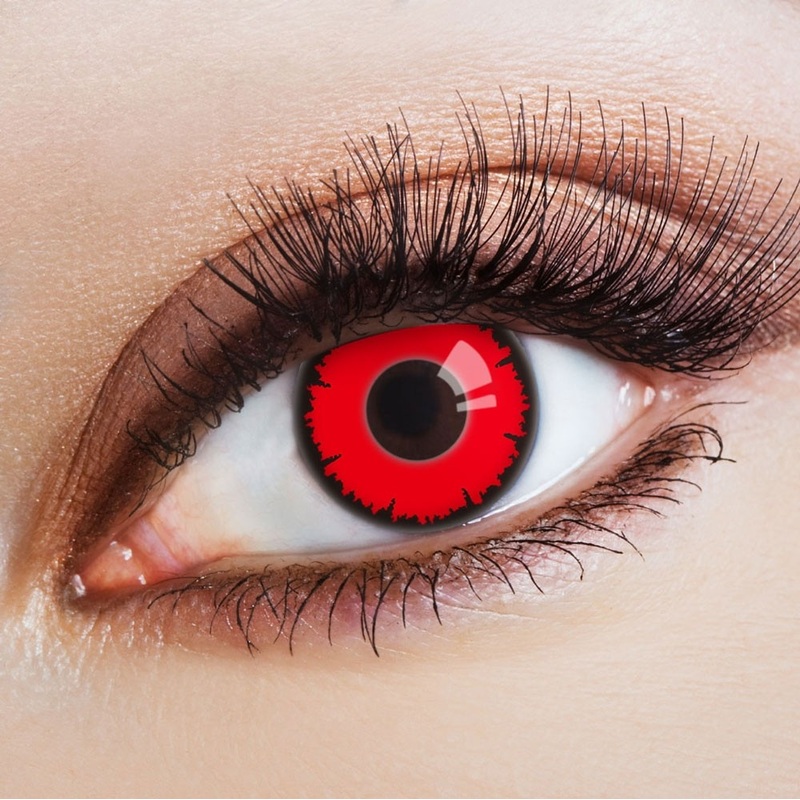 Annual contact lens vampire red