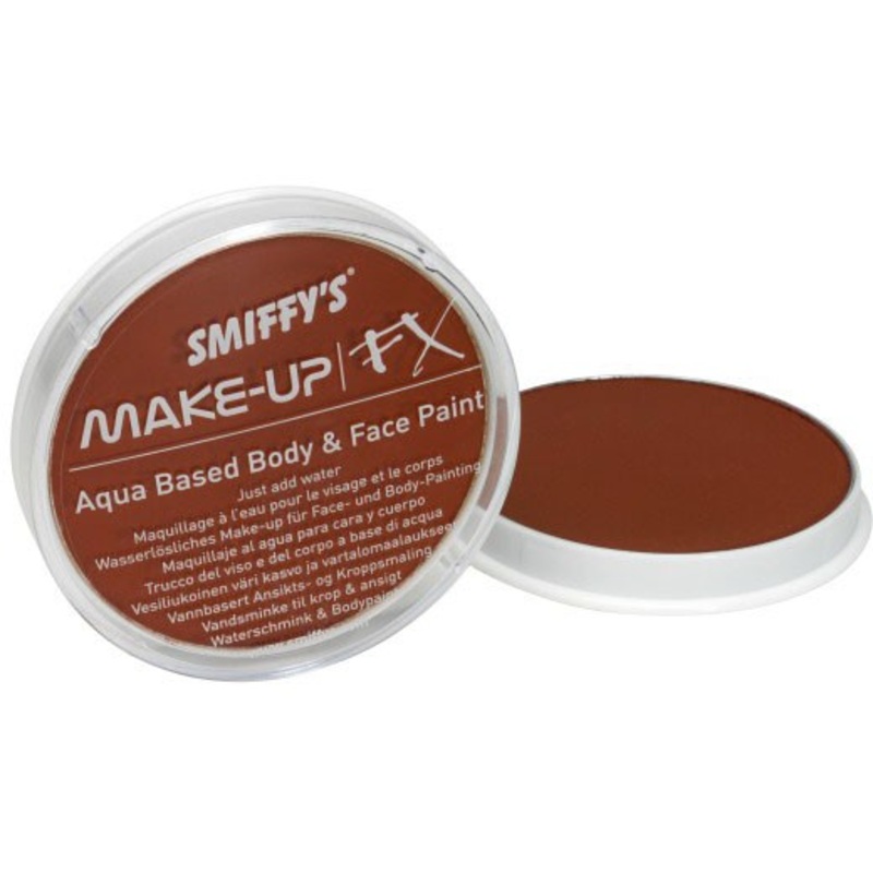 Brown face and body makeup