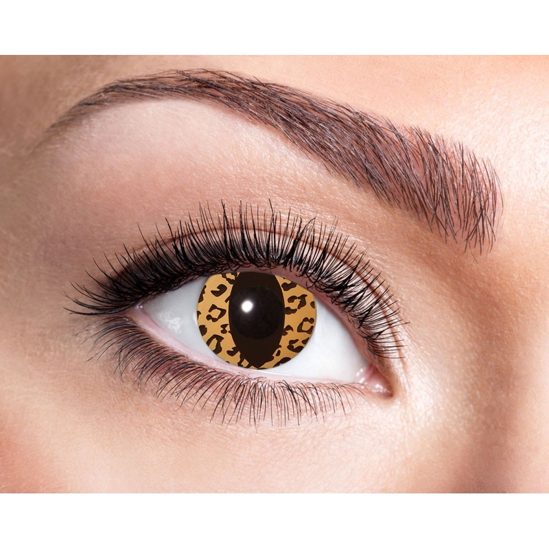 Brown leopard annual contact lenses