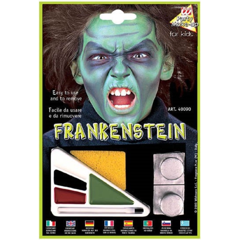 Frankenstein Scary Makeup Set And Head Stud