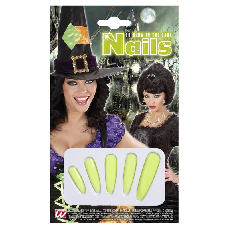Glow in the dark fingernails 10 pieces