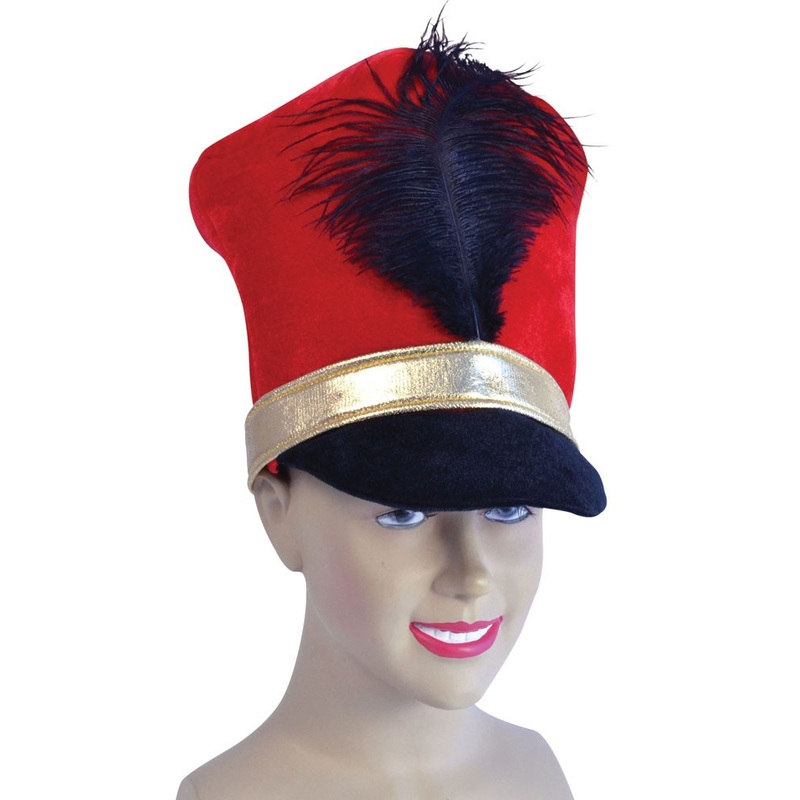 Jennice Guard Hat With Feather And Gold Trim