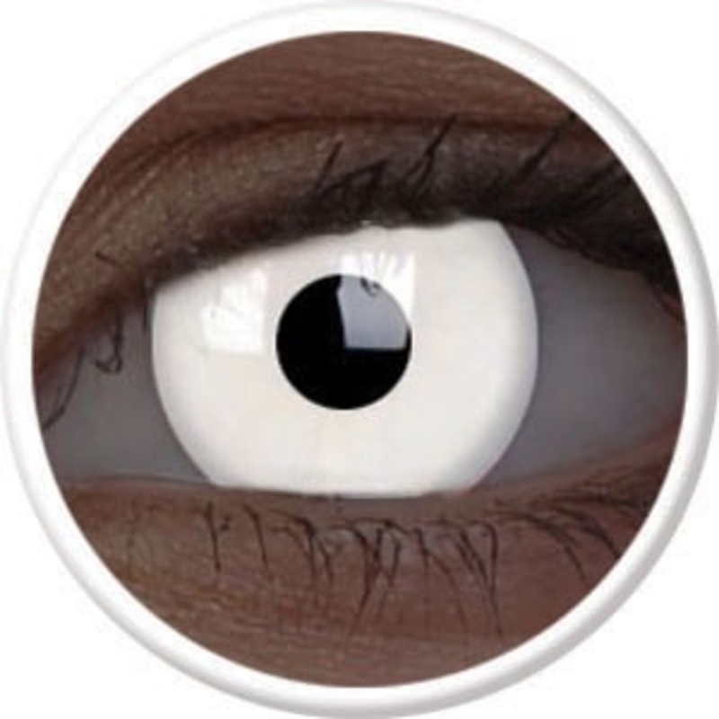 Luminous UV contact lens white
