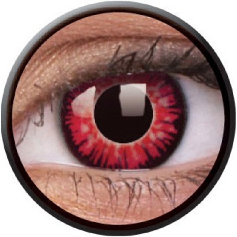 Red costume contact lens