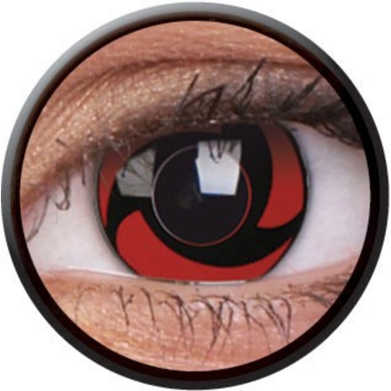 Red ninja action contact lenses
