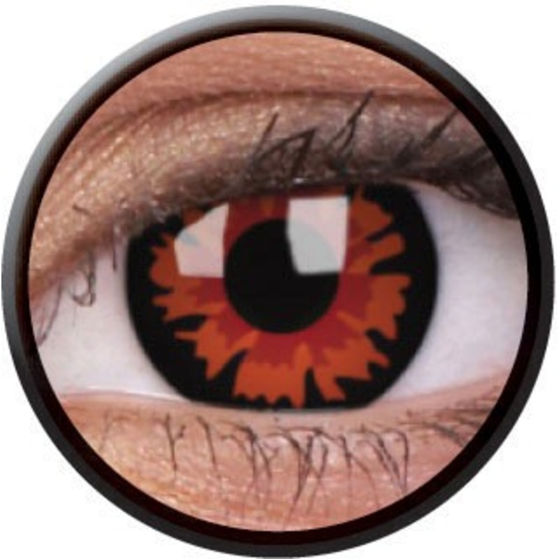 Red vampire contact lenses
