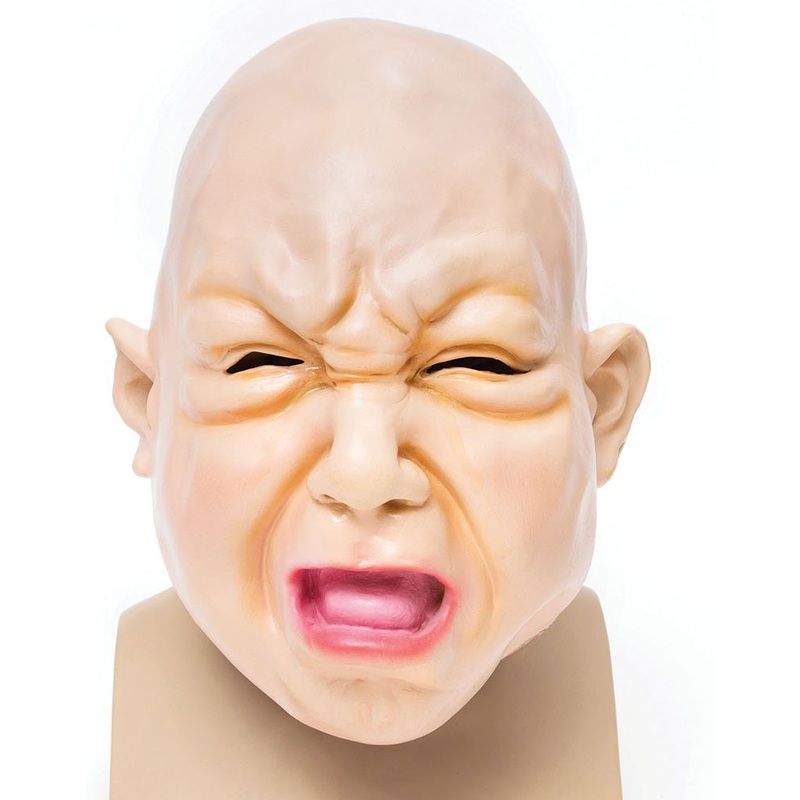 Screaming horror baby mask