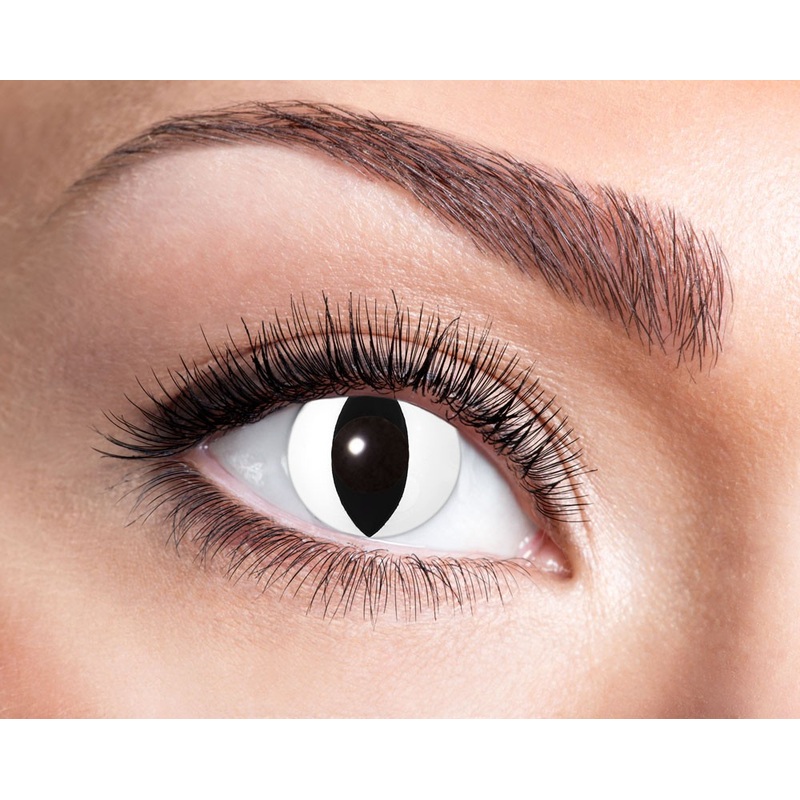 White oval annual contact lens