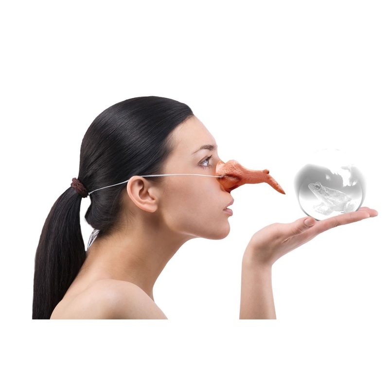 Witches hooked nose made of rubber