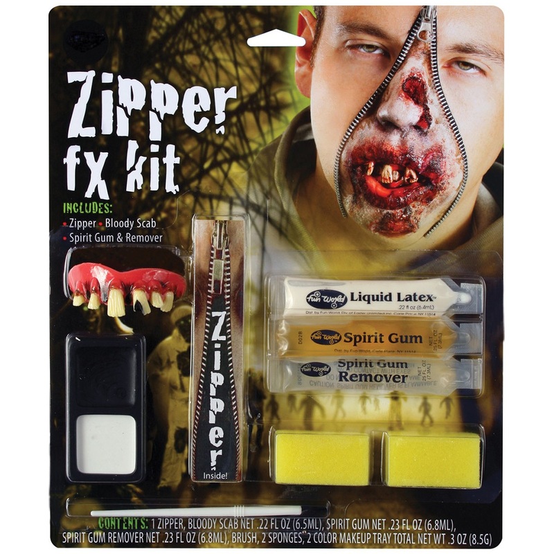 Zombie zipper make-up