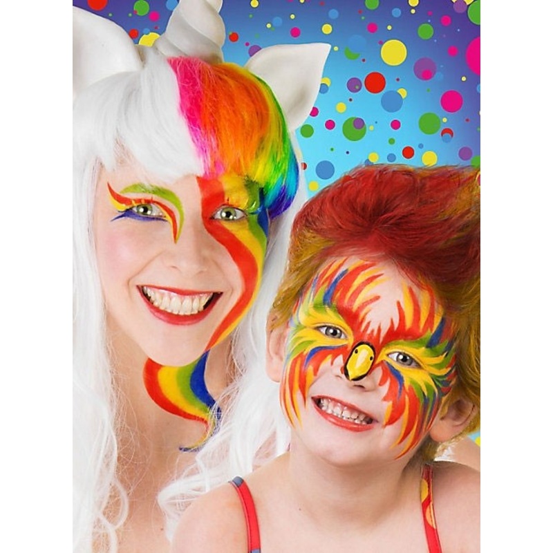 4 colors Mardi Gras make-up set