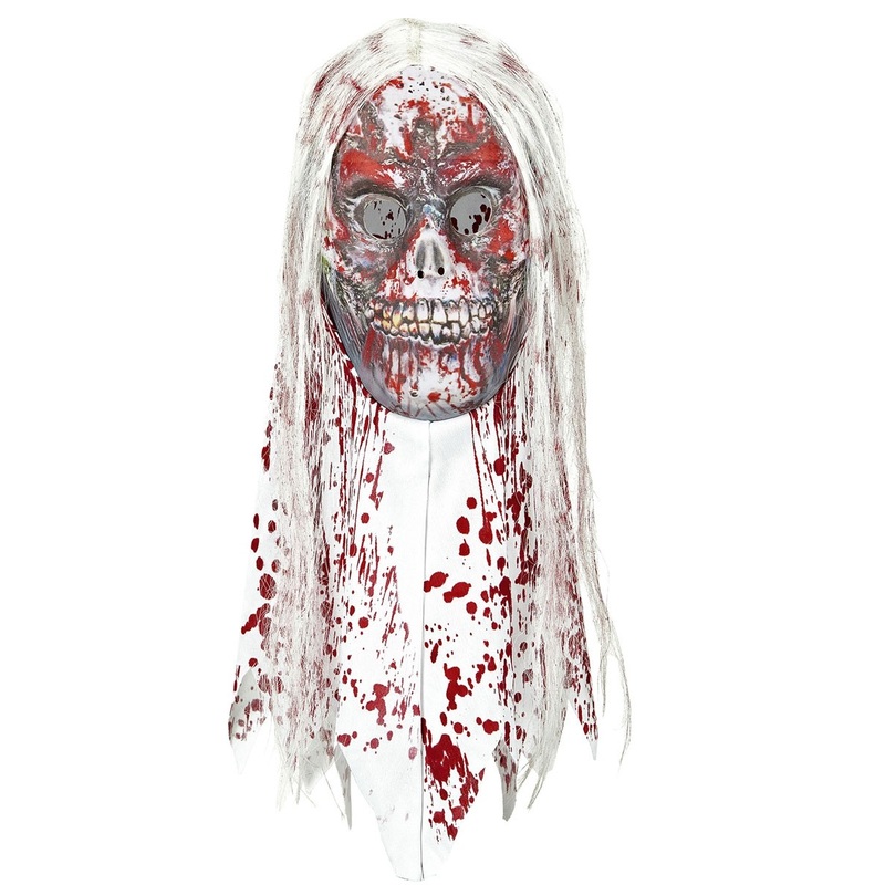 Bloody Betty zombie mask with long hair