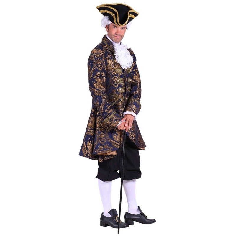 Blue rococo guard coat for men S