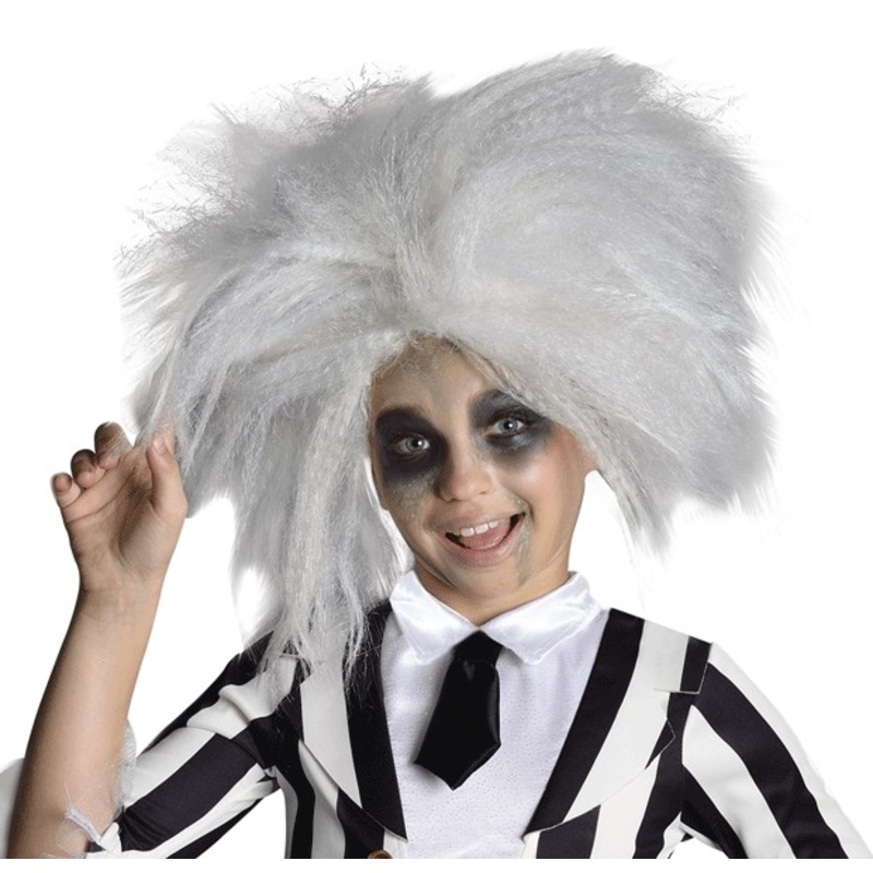 Gray-white chaos child wig