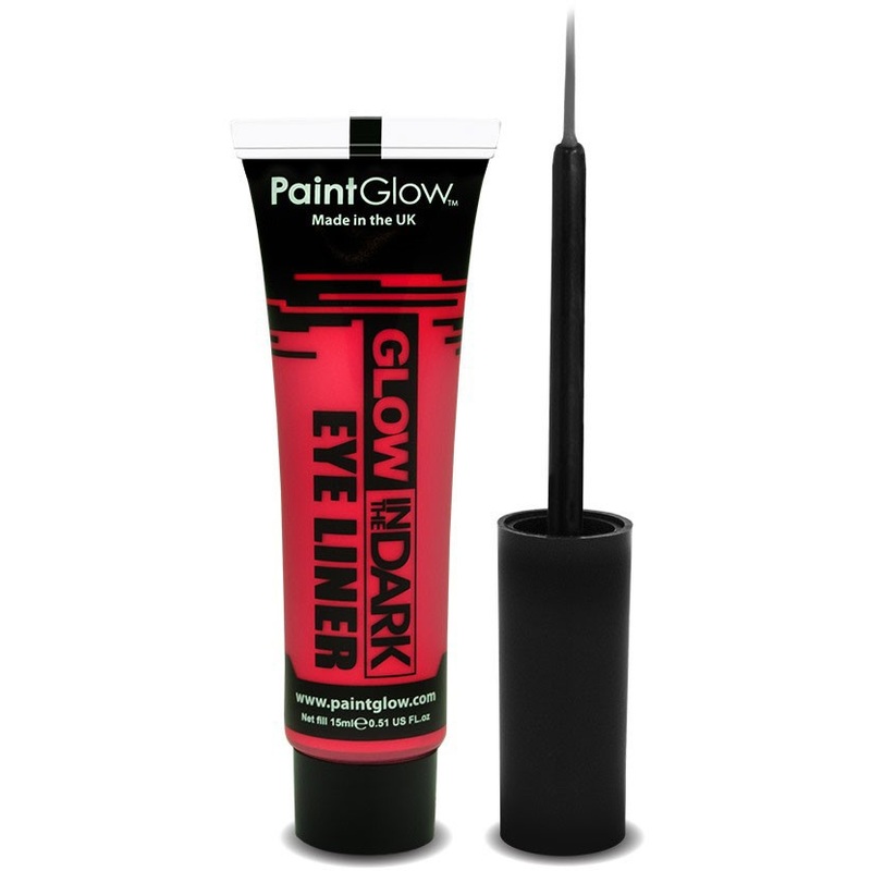 Red paint glow glow effect eyeliner