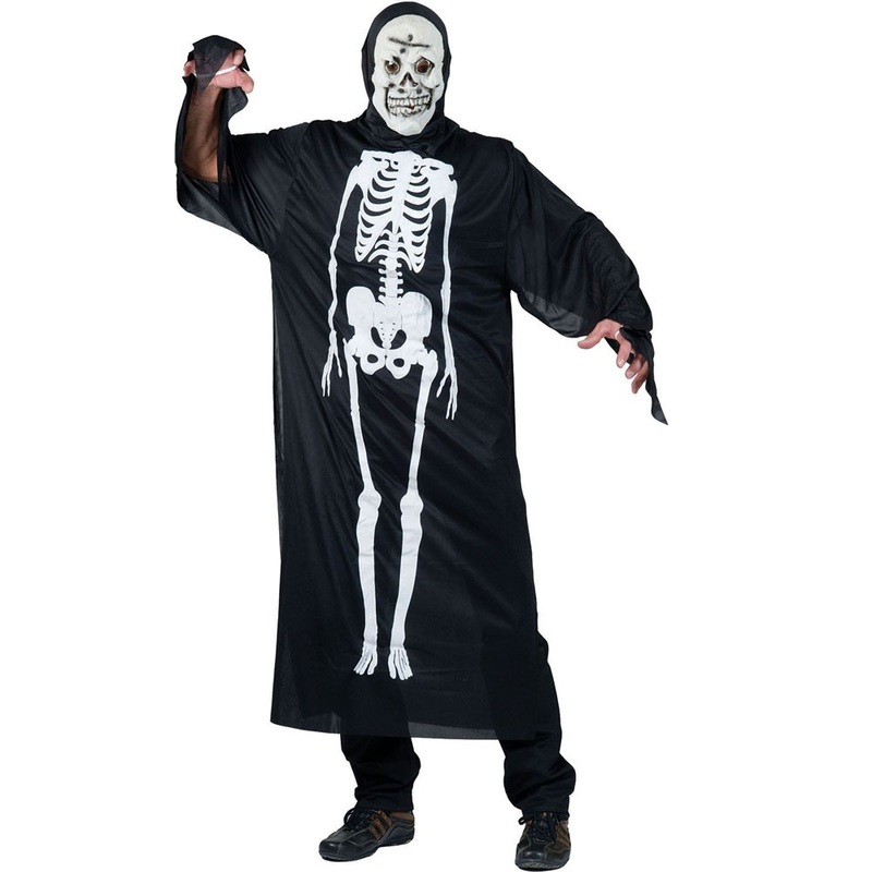 Scary skeleton mens costume