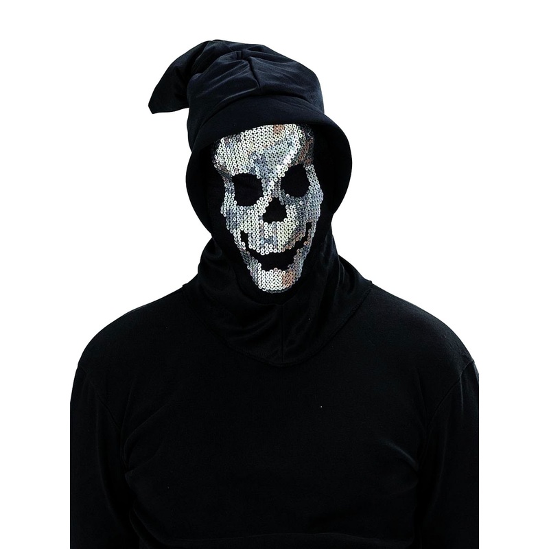 Sequin skull mask