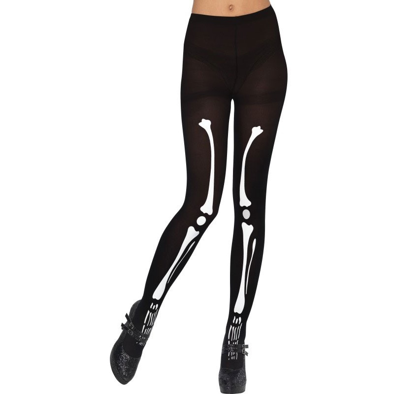 Skeleton Bones tights black