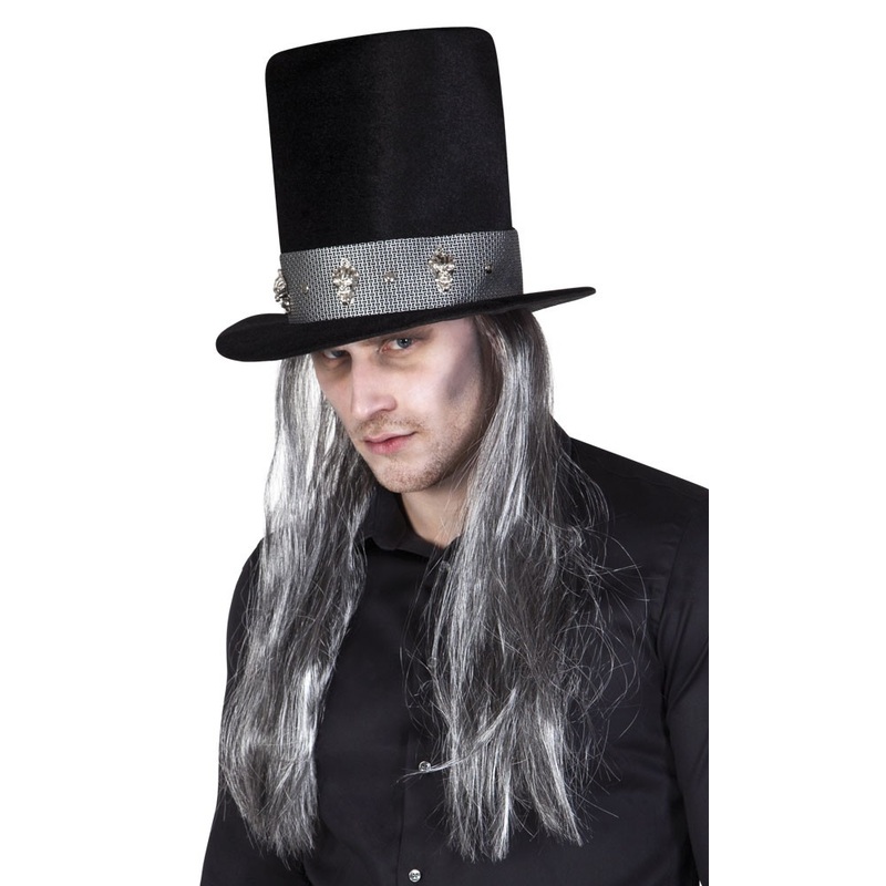 Top hat with gray hair undertaker