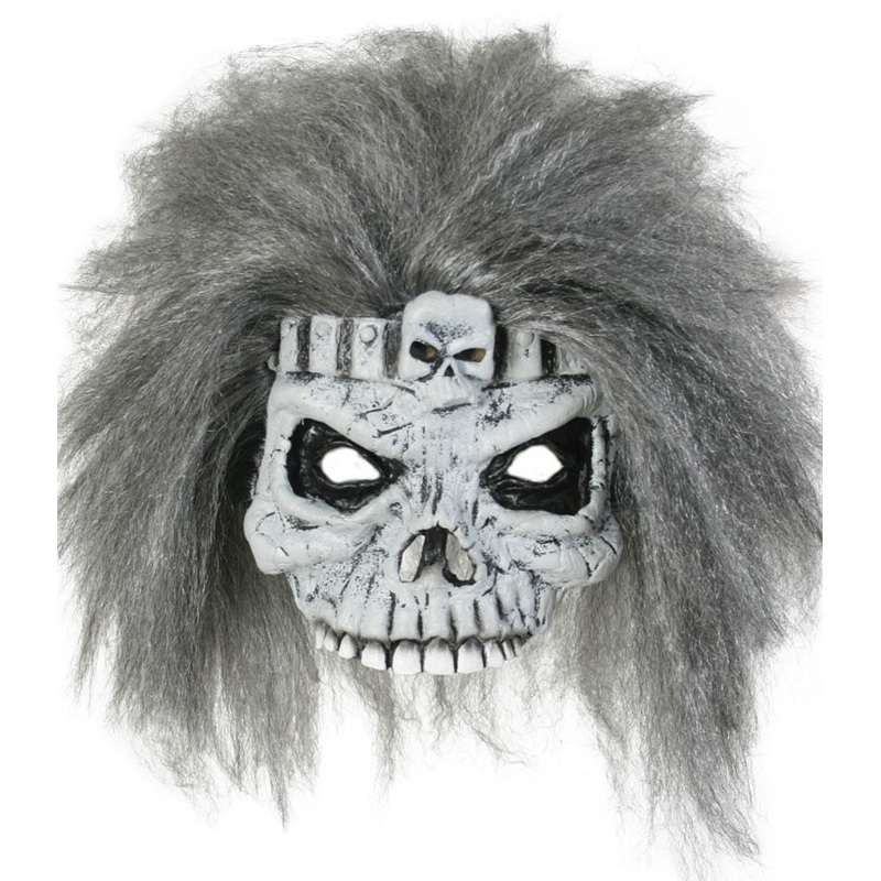 Wild skull mask with hair
